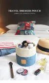 Travel large-capacity cosmetic bag, outdoor waterproof storage bag, cylindrical toiletry bag Specification image